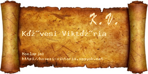 Kövesi Viktória névjegykártya