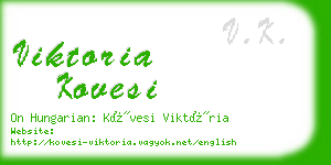 viktoria kovesi business card